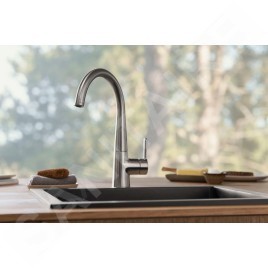 Hansa Designo - Mitigeur d'évier, acier brossé 5101228380
