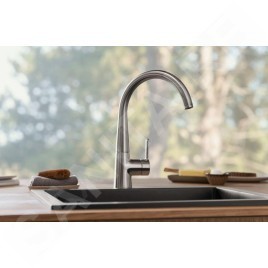 Hansa Designo - Mitigeur d'évier, acier brossé 5101228380