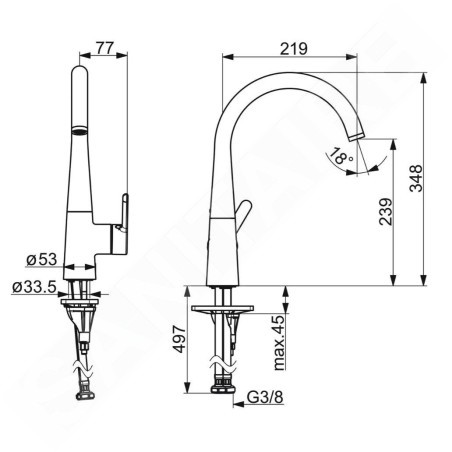 Hansa Designo - Mitigeur d'évier, bronze brossé 5101228381