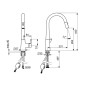 Hansa Designo - Mitigeur d'évier avec douchette extractible, acier brossé 5136228380
