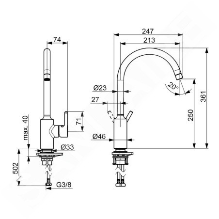 Hansa Vantis - Mitigeur d’évier, chrome 52202267