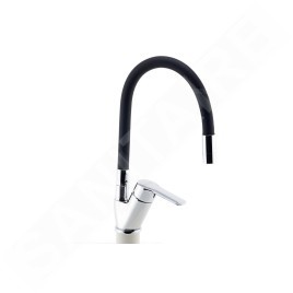 Novaservis Metalia 54 - Mitigeur d’évier avec bras flexible, chrome/noir 54014F,0C