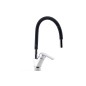 Novaservis Metalia 54 - Mitigeur d’évier avec bras flexible, chrome/noir 54014F,0C
