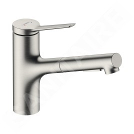 Hansgrohe Zesis M33 - Mitigeur d'évier 150, avec douchette extractible, aspect inox 74800800