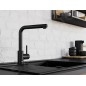 Blanco Mila S - Mitigeur d'évier avec bec extractible, noir mat 526660