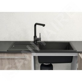 Blanco Mila S - Mitigeur d'évier avec bec extractible, noir mat 526660