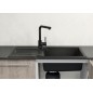 Blanco Mila S - Mitigeur d'évier avec bec extractible, noir mat 526660