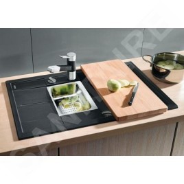 Blanco Accessoires - Planche à découper à poser sur évier, 530x260 mm, hêtre 218313