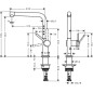 Hansgrohe M54 - Mitigeur d'évier Talis, simili inox 72840800