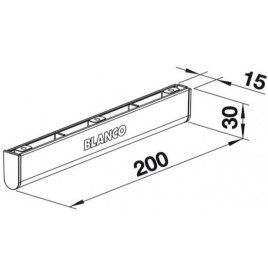 Blanco Accessoires - Réglette d’ouverture de porte à actionner avec le pied Movex pour systèmes de poubelle 519357
