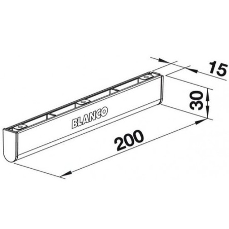 Blanco Accessoires - Réglette d’ouverture de porte à actionner avec le pied Movex pour systèmes de poubelle 519357
