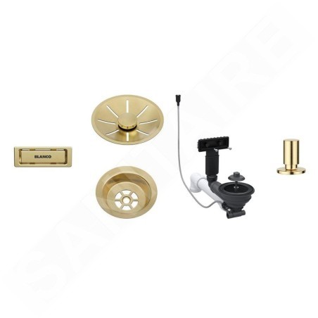 Blanco Accessoires - Kit de vidage InFino, avec commande excentrique, or 207427