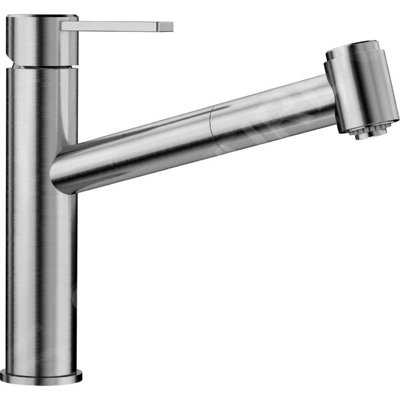 Blanco Ambis S - Mitigeur d’évier avec douchette extractible, inox brossé 523119