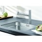 Blanco Ambis S - Mitigeur d’évier avec douchette extractible, inox brossé 523119