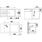 Blanco Sona XL 6 - Évier en Silgranit, 1000x500 mm, anthracite 519689