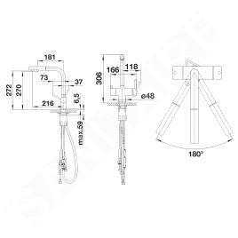 Blanco Fontas S II - Mitigeur d'évier avec bec extractible et fonction filtrante, or satiné 526694