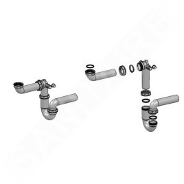 Alveus Accessoires - Siphon pour évier, avec raccord, en plastique 1068989