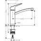 Hansgrohe Logis - Mitigeur d’évier 160 pour une installation sous fenêtre, chrome 71833000