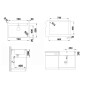 Blanco Andano 700 - Évier 740x500 mm avec commande excentrique PushControl, inox 525246 Blanco Andano 700 - Évier 740x500 mm avec commande excentrique PushControl, inox 525246
