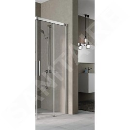 Kermi NICA - Porte de douche C2R, 80x200 cm, droite, argent brillant/verre transparent NIC2R08020VPK