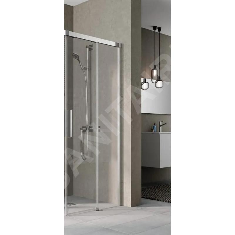 Kermi NICA - Porte de douche C2R, 80x200 cm, droite, argent brillant/verre transparent NIC2R08020VPK