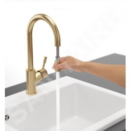 Villeroy & Boch Umbrella - Mitigeur d'évier avec bec extractible, doré 92540003