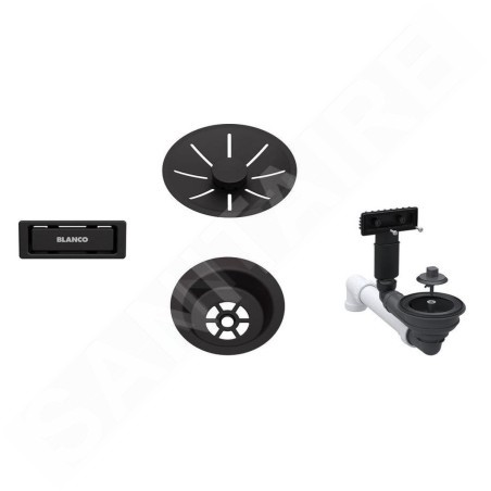 Blanco Accessoires - Kit de vidage InFino, noir mat 207422