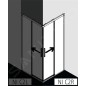Kermi NICA - Porte de douche C2R, 80x200 cm, droite, argent brillant/verre transparent NIC2R08020VPK
