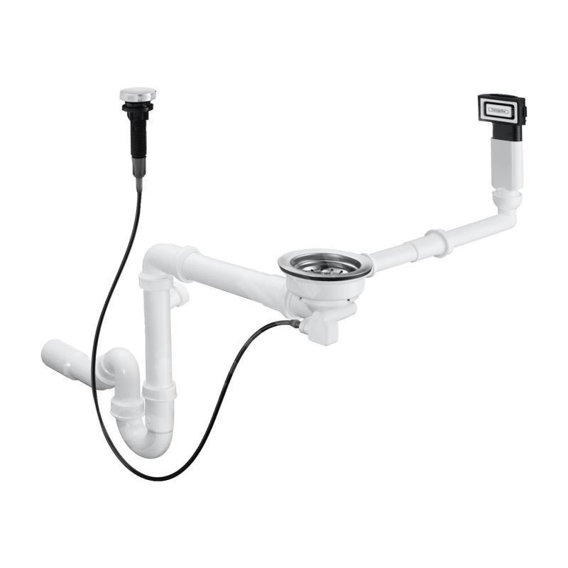 Hansgrohe Garnitures de vidage - Kit de trop-plein automatique pour évier granit, chrome 43937000
