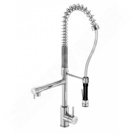 Steinberg 100 - Mitigeur d'évier avec bras et une douche flexibles, chrome 100 1480