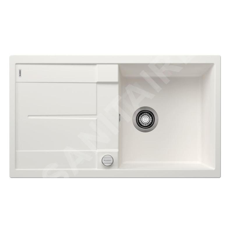 Blanco Metra 5 - Évier en Silgranit, 860x500 mm, avec commande du vidage, blanc 513037