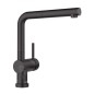 Blanco Linus S-F - Mitigeur d’évier avec bec extractible, rabattable sous la fenêtre, noir mat 527523