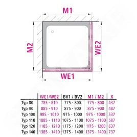 Kermi NICA - Porte de douche C2R, 90x200 cm, argent brillant/verre transparent NIC2R09020VPK