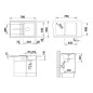 Blanco Metra 45 - Évier en Silgranit, 780x500 mm, anthracite 513194 Blanco Metra 45 - Évier en Silgranit, 780x500 mm, anthracite 513194