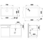Blanco Pleon 8 - Évier en Silgranit, 700x510 mm, anthracite 523043 Blanco Pleon 8 - Évier en Silgranit, 700x510 mm, anthracite 523043