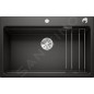 Blanco Etagon 8 - Évier en silgranit, 780x510 mm, avec commande de vidage et avec rails, noir 525892