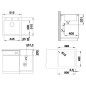 Blanco Pleon 5 - Évier en Silgranit, 515x510 mm, blanc 521672 Blanco Pleon 5 - Évier en Silgranit, 515x510 mm, blanc 521672