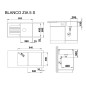 Blanco Zia 5 - Évier en Silgranit, 860x500 mm, anthracite 520511