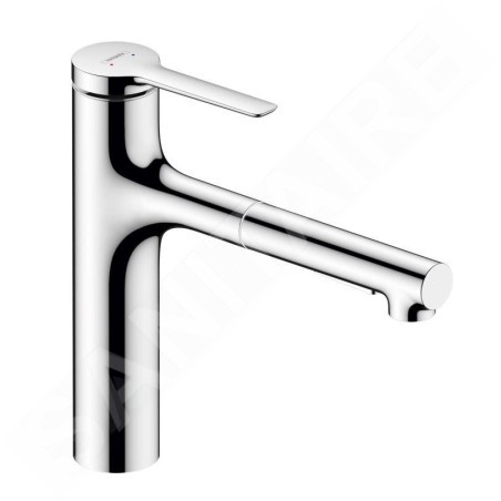 Hansgrohe Zesis M33 - Mitigeur d'évier avec douchette extractible, chrome 74822000