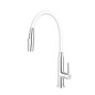 Novaservis Ferro - Mitigeur d'évier avec bras flexible, 2 jets blanc / chrome 70730,0B