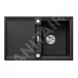 Blanco Adira - Évier en silgranit, 78x50 mm, avec commande excentrique et accessoires, InFino, noir 527585