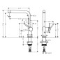 Hansgrohe M54 - Mitigeur d’évier Talis, chrome noir brossé 72840340