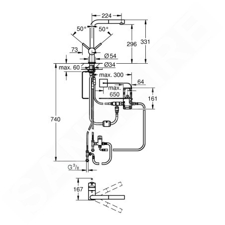 Grohe MintaTouch - Mitigeur d’évier électronique, chrome 31360001