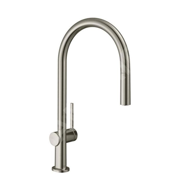 Hansgrohe M54 - Mitigeur d'évier Talis avec bec extractible, sBox, simili inox 72803800