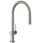 Hansgrohe M54 - Mitigeur d'évier Talis avec bec extractible, sBox, simili inox 72803800