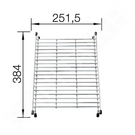 Blanco Accessoires - Grille d'évier, 251x384 mm, inox 234795