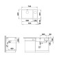 Blanco Andano 500/180 - Évier, 745x440 mm, inox 522991