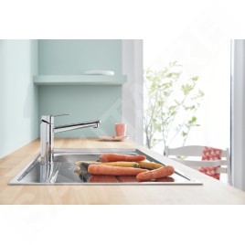 Grohe BauCurve - Mitigeur d'évier, chrome 31715000