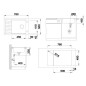 Blanco Elon XL 6 - Évier en Silgranit, 780x500 mm, gris rocher 524845 Blanco Elon XL 6 - Évier en Silgranit, 780x500 mm, gris rocher 524845