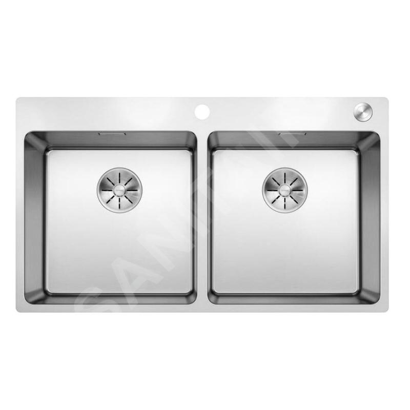 Blanco Andano 400 - Évier 865x500 mm avec commande excentrique PushControl, inox 525249 Blanco Andano 400 - Évier 865x500 mm avec commande excentrique PushControl, inox 525249